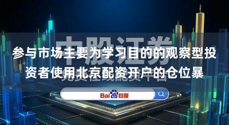 参与市场主要为学习目的的观察型投资者使用北京配资开户的仓位暴
